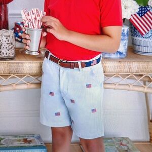 The Beaufort Bonnet Company TBBC New Critter Charlie’s Flag Chinos Size 14 🇺🇸